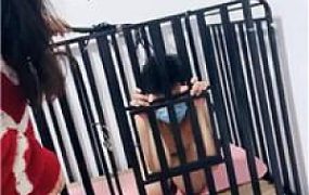 【南月女神】五花大绑虐-囚禁狗笼 JS250204-23