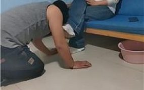 【沐颜】家奴伺候赏赐喝洗脚奶 JS250212-5