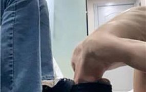 【白兔S】狗舌清理皮鞋白袜 JS250218-27