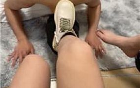 【白兔】双S-短靴白袜+玉足虐瘦狗 JS250303-8