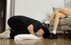 【沐沐大大】捆绑藤条抽/皮鞋白袜虐 JS250311-25