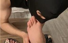 【小凤梨】捆绑滴蜡-舔拖鞋玉足 JS250421-9