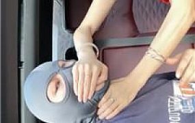 【素人抽水机】清纯白袜妹子车内调 JS250503-9