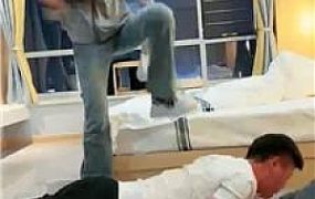 【西彤】重度虐打-舔脏鞋白棉袜 JS250515-8