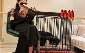 【苏州婉儿】高跟黑丝诱惑虐-圈养狗笼 JS250603-5