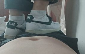 【沐雅】绿白耐克小白鞋踩肚子 ACYC-3743