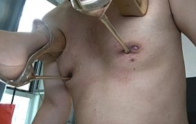 【彼岸花】超高防水台高跟踩踏血痕乳头 YC-240923-3