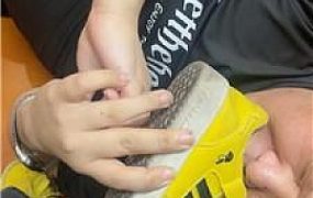 【天津台球助教群s】闻舔素人的白袜玉足 JS250823-15