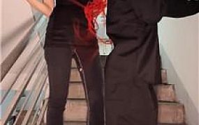 【佳佳】深夜楼道教训保安狗 bf56691