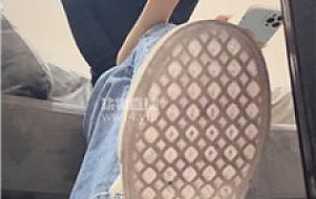 【酒鸽】白袜帆布鞋裸足    250920-10