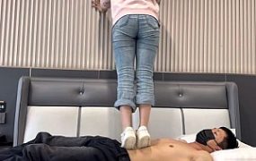 【素人高中生】可爱贝壳头板鞋踩踏 YC-250317-4