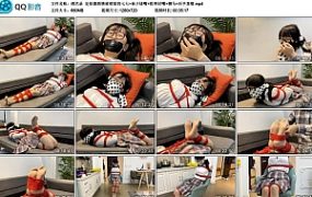 【缚艺录】定拍微剧情被绑架的七七~袜子堵嘴+胶带封嘴+驷马+后手直臂