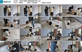 【一绳所爱】紫涵黑丝布鞋跪着倒绑在钢管上