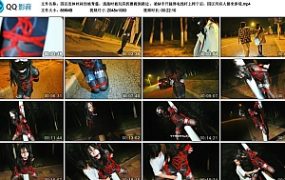 【面具男】园区连体丝袜伪娘青酱，逃跑时被玩具折磨跪倒路边 ，被M字开腿绑电线杆上…