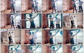 【缚心室】罚站架一小时体验，黑丝小M的极致绝望！