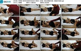 【雯雯绳艺】痛并快乐着的双马尾女孩！，屁股被打的通红