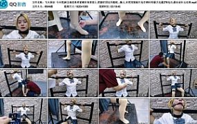 【飞天原创】今天把JK女毒犯希希紧锢在拘束架上,把脚钉固定在脚底上,把钢针扎在胸上,…