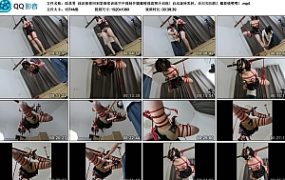 【面具男】沐沐接着回到家继续训练空中强制开腿戴锁强高榨汁训练！自动旋转乳杯，后日扣扣机！戴着锁喷喷！