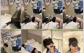 【依然原创】漂亮女搜查官被歹徒绑架，丝袜口球堵嘴，驷马折磨