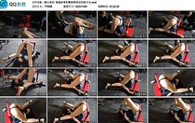 【随心原创】杨蕊耻辱折腰姿势固定的JK少女