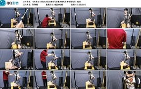 【飞天原创】月仙儿Y具口球木马放置,Y塞电击鞭双重电击