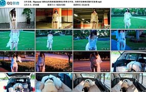 【Raymond】被胁迫的准新娘2被锁着贞带带去外拍，拘束杆加棒棒放置在后备箱