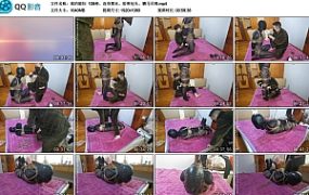 我的媳妇 108弹、连身黑丝、胶带包头、驷马吊绑