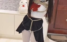 挣扎挣扎还是挣扎！嘴巴里塞的是小G穿了一天的棉袜，下身是双重TD 极度闷热 极度TK