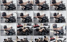 【缚心社】黑丝女金属架极致固定