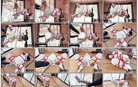 【缚心室】双马尾JK少女的吊缚折磨！两小时高强度折磨，炮机+AV棒吊在天上玩，全程求…