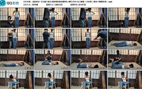 【试炼原创】大长腿小缘全身紧缚股绳放置挣扎+驷马吊环+自己解脱