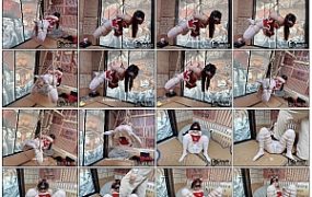 【缚心室】双马尾圣诞麋鹿白丝啵啵贝，吊缚+M腿，秒C神器失控模式爽不停，反应超绝，…