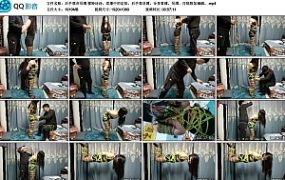 【后手观音吊缚】模特诗诗，直播中的定拍，后手观音缚，全身紧缚，吊缚，打屁股加滴蜡