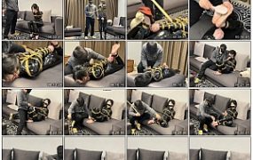 【贝特绳艺】搜查官束缚 模特77，面向比较媚的美女，胶衣搜查官，被制裁捆绑，狠狠调教