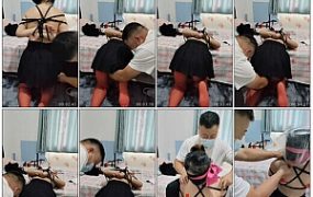 【狗蛋窒息一瞬间】今天狗蛋被口袋套头，全身捆绑，窒息一瞬间疯狂挣