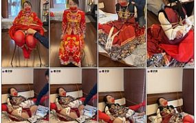 古装麦子，戴着盖头QG,三套衣服，三种场景。