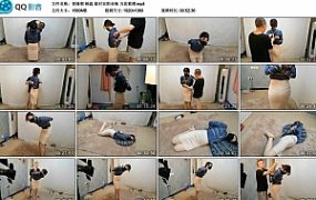 【束缘阁】杨蕊 蓝衬衣职业装 五花紧缚