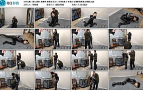 【随心原创】陈雅熙 黑靴胶衣女王 扎带极限后手观音 扎带勒的嘴变形放置