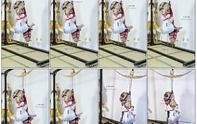 原神cos-芭芭拉泳装折腿悬吊放置+强制抬头+电击+强高