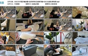 白丝女仆吊篮开腿放置+皮质束缚衣圣诞树吊腿+白丝全包震动棒装箱