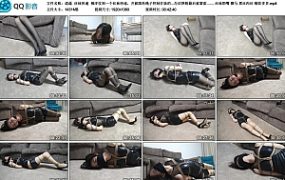 【逍遥】丝袜快递 柳洋收到一个丝袜快递，并被隐形绳子控制住她的身体，又被驷马捆…