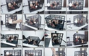 【缚心室】健身女教练的兔笼体验，黑丝束腰完美身材，三种不同姿势玩法，炮机+AV棒猛…